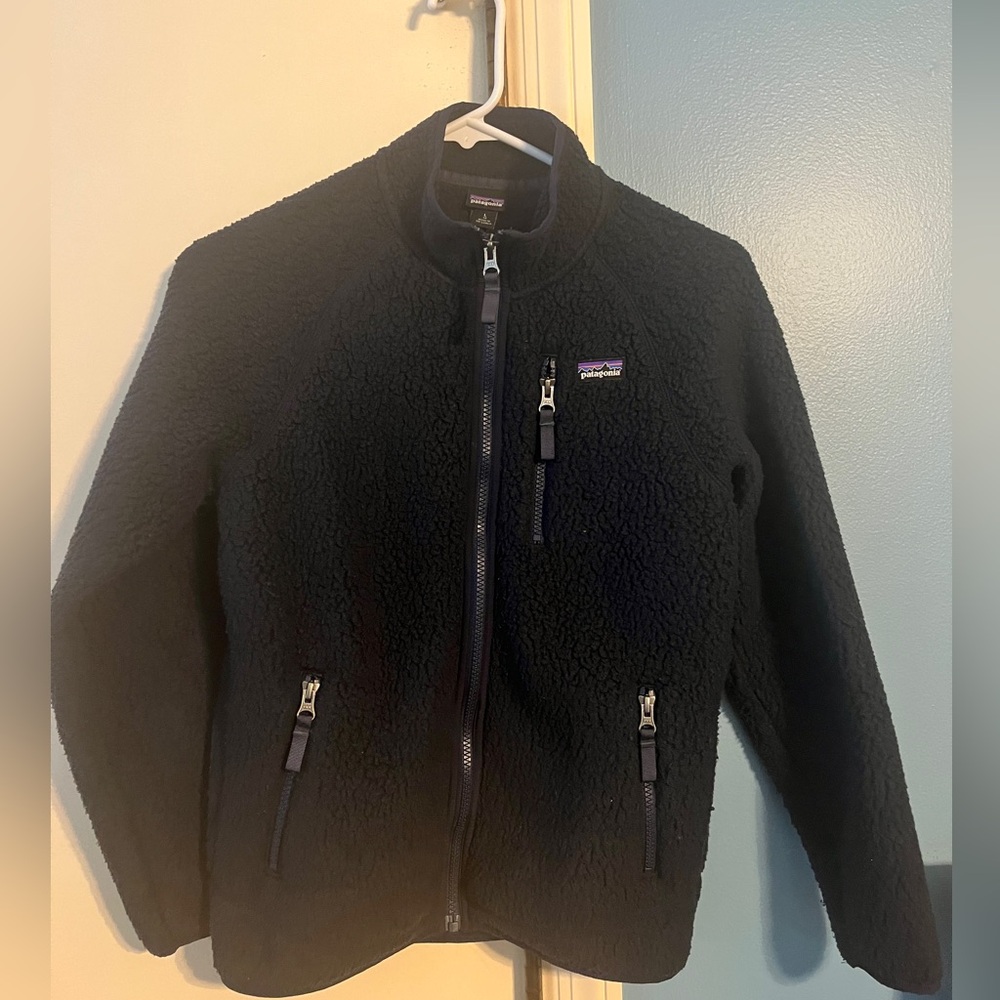 Patagonia kids fleece-navy blue